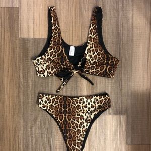 437 Swimwear Aubrey Bottoms Leopard Large